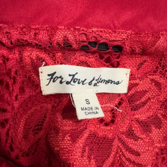 For Love & Lemons Chianti Off Shoulder Ruffle Dress Red Women's Size Small - Picture 7 of 10